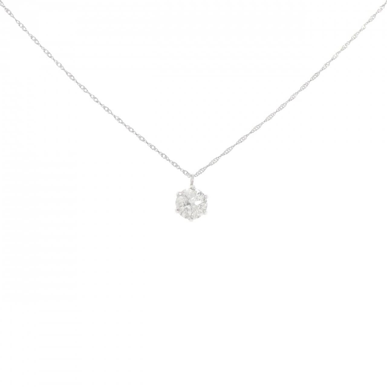 PT1000/PT850 ソリティア ダイヤモンド ネックレス 0.5CT