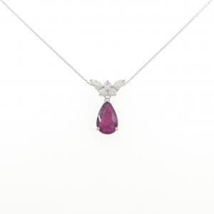 PT900/PT850 ルビー ネックレス 2.53CT