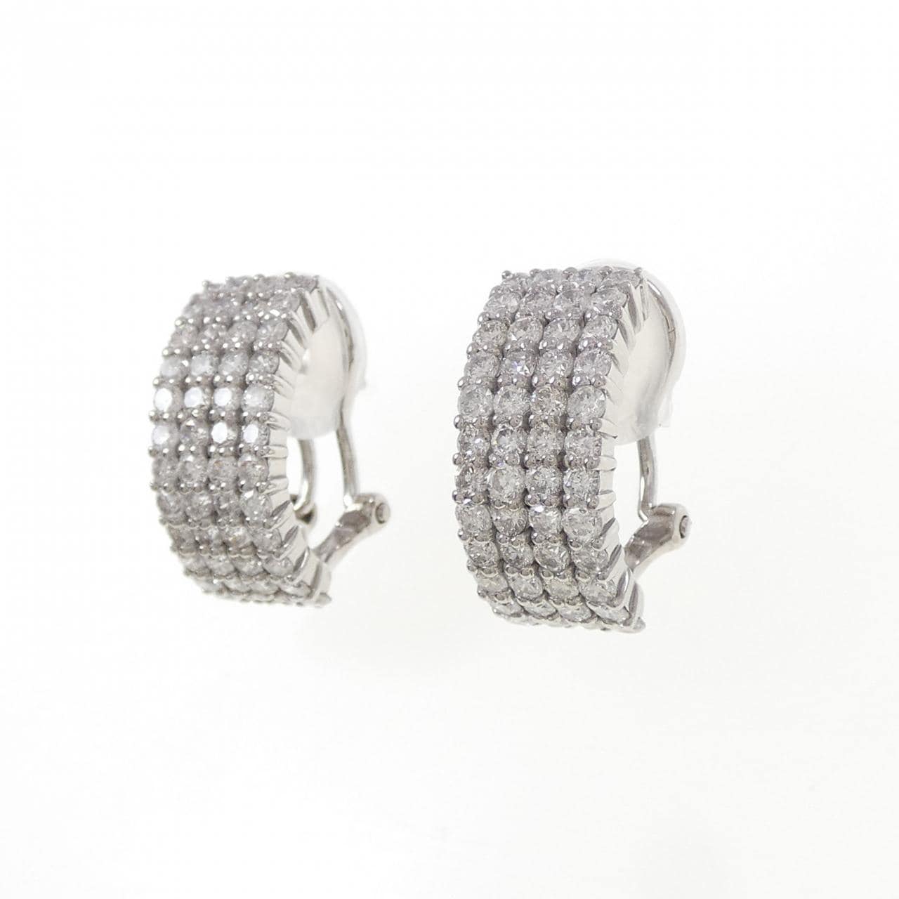 K18WG パヴェ ダイヤモンド ピアス/イヤリング 2.00CT