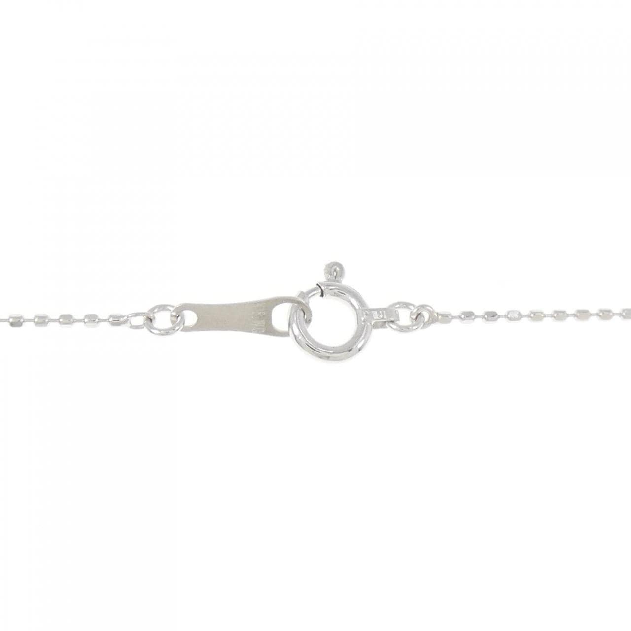 K18WG フィッシュ ダイヤモンド ネックレス 0.050CT