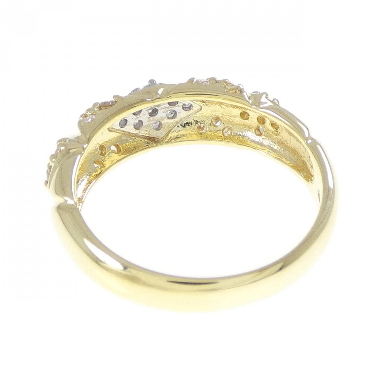 K18YG/PT900 ダイヤモンド リング 0.37CT