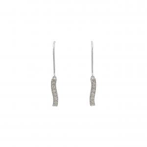 K18WG ダイヤモンド ピアス 0.12CT