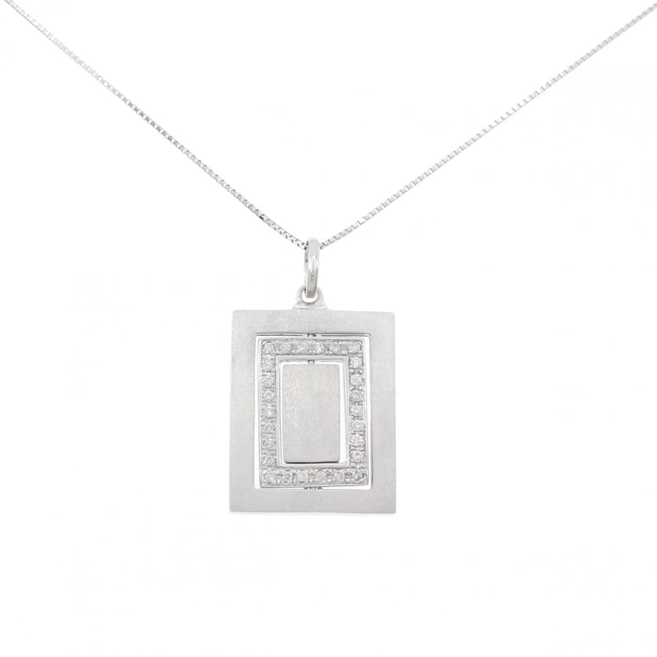 K18WG ダイヤモンド ネックレス 0.55CT