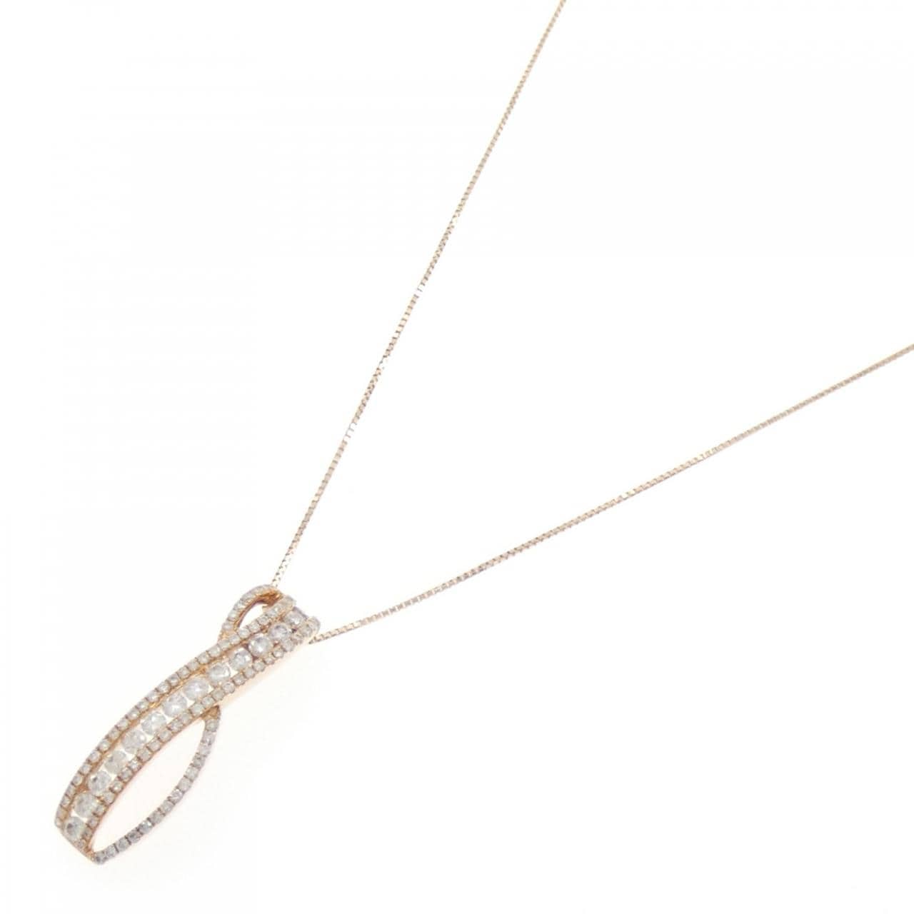 K18PG ダイヤモンド ネックレス 1.00CT