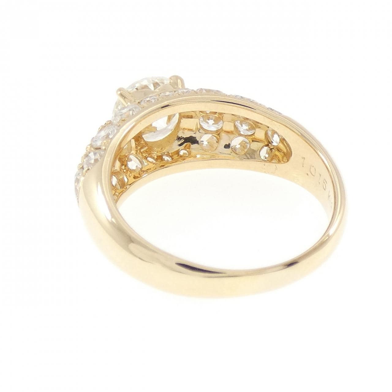 K18YG ダイヤモンド リング 1.015CT G SI2 Good