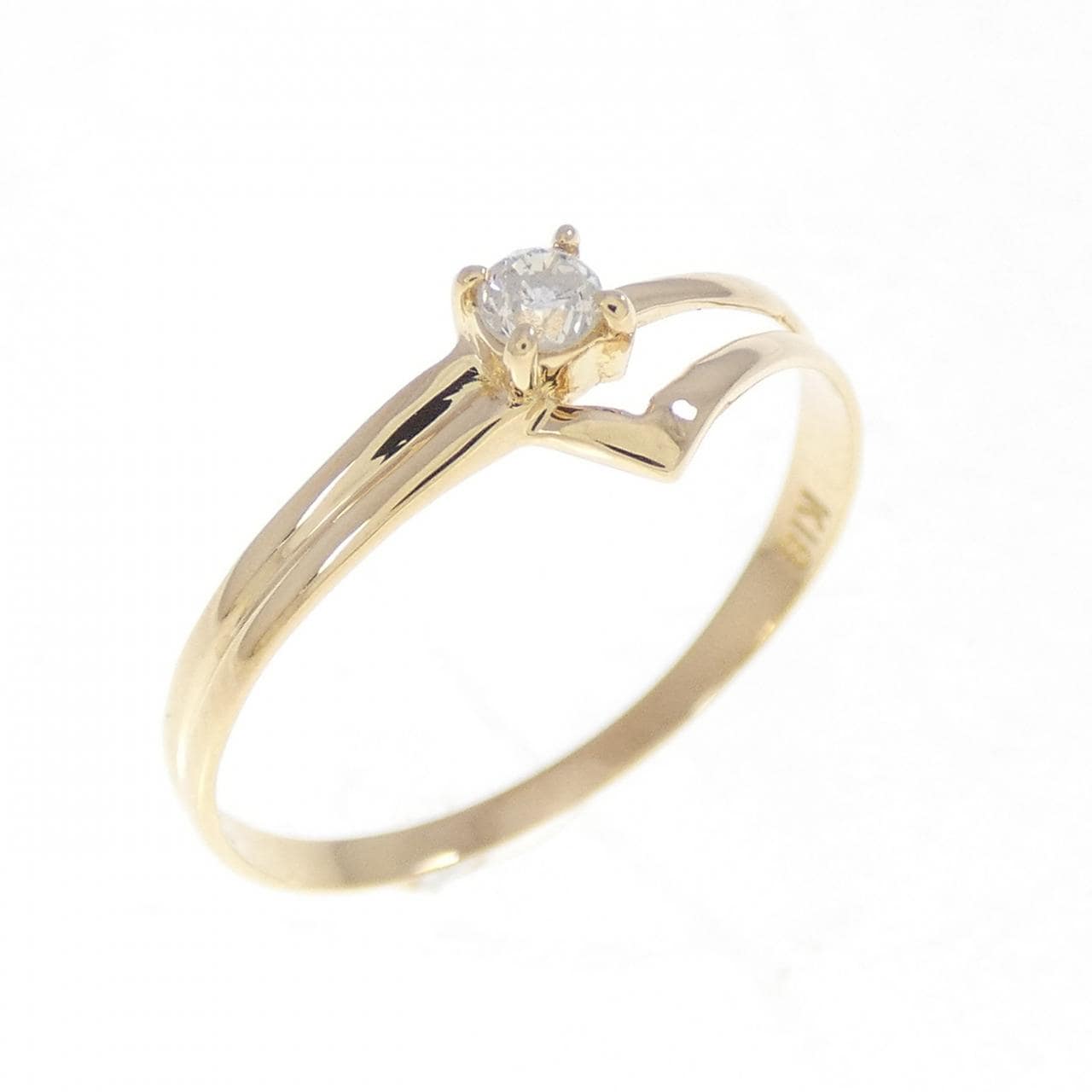 K18YG ダイヤモンド リング 0.05CT