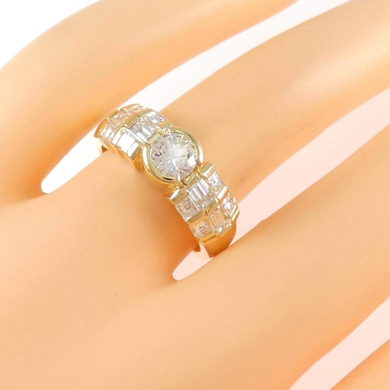 K18YG ダイヤモンド リング 0.505CT