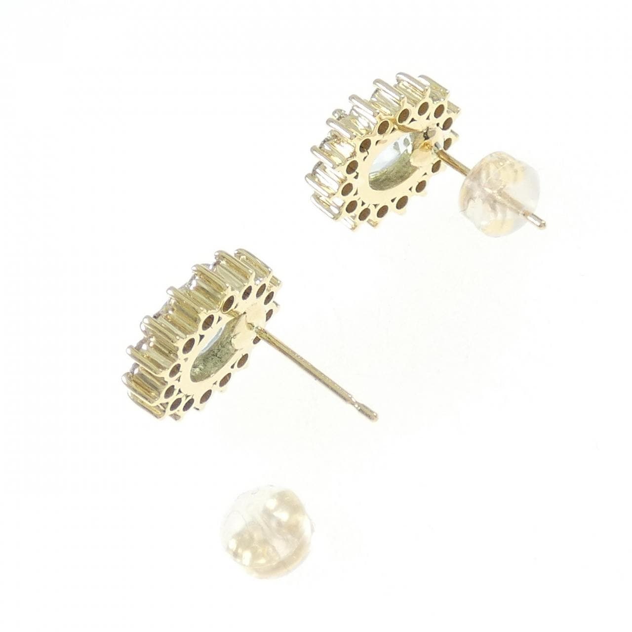 K18YG アクアマリン ピアス