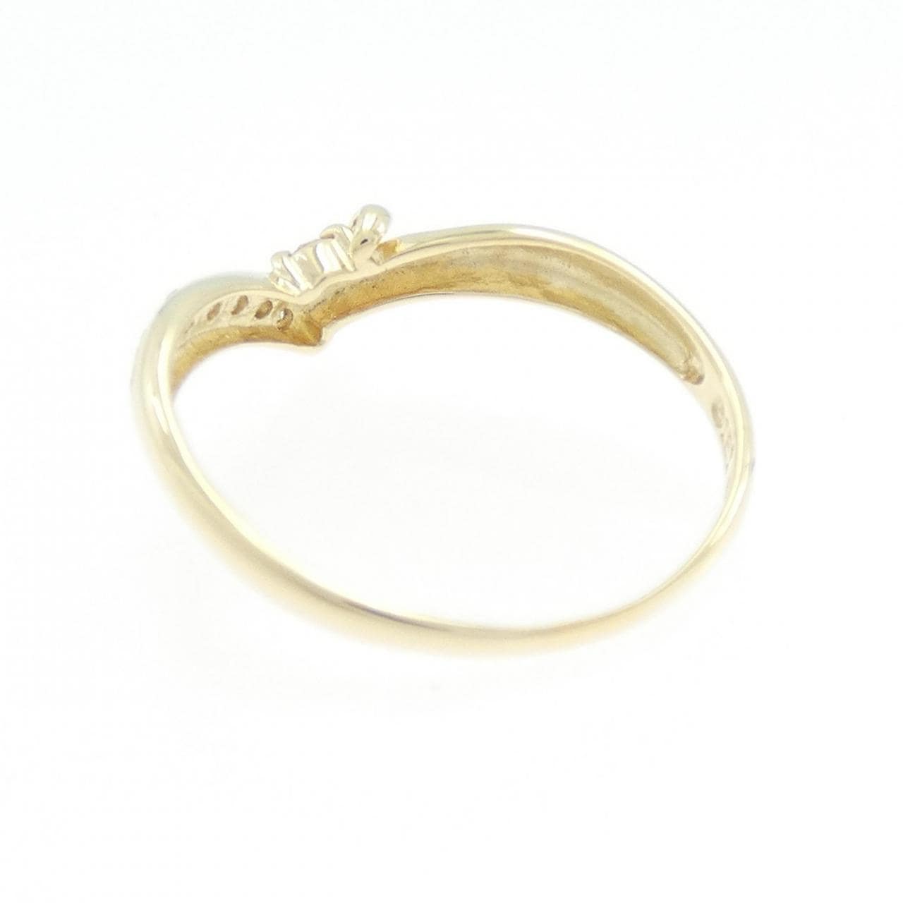 K14YG ダイヤモンド リング 0.08CT