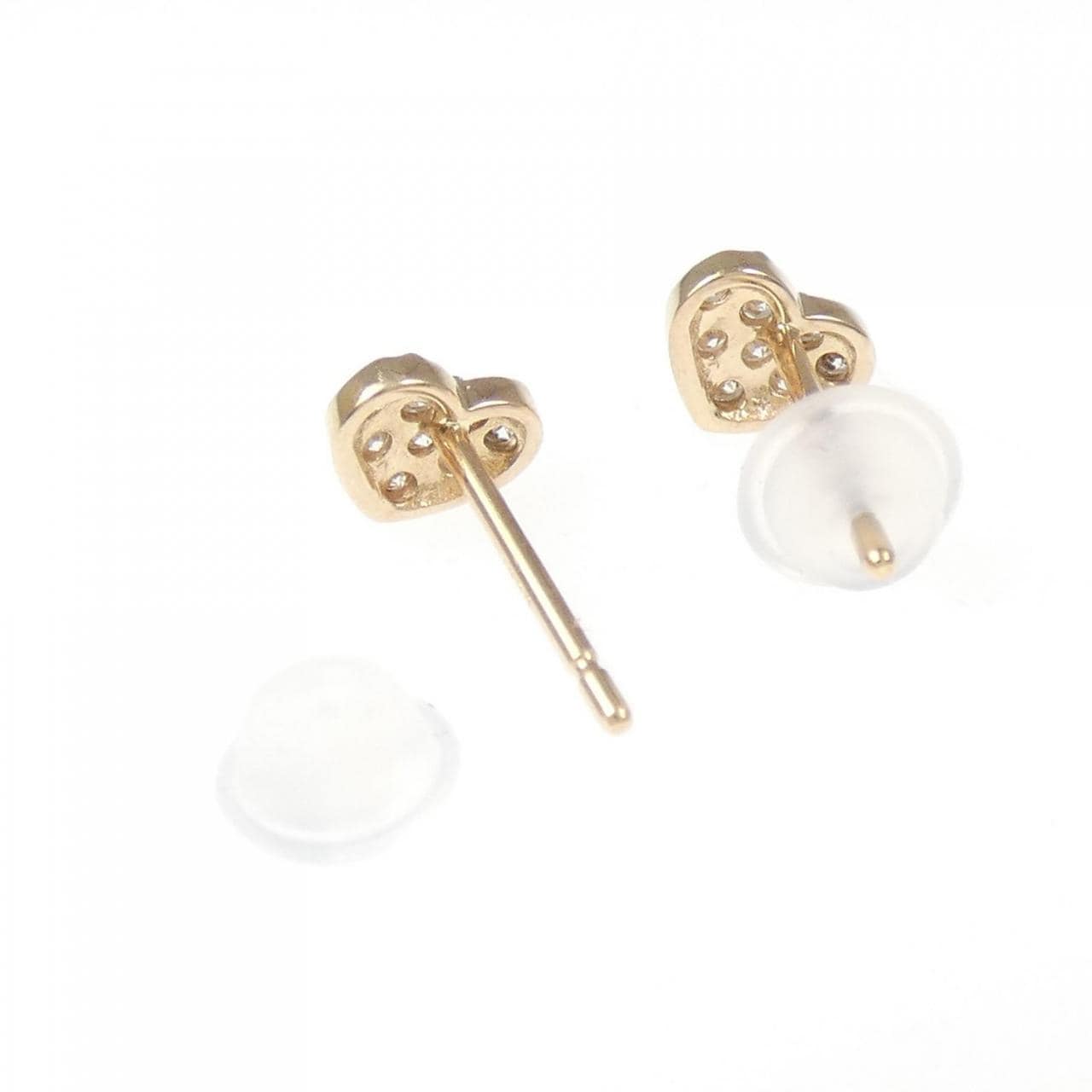 ポンテヴェキオ ハート ダイヤモンド ピアス 0.12CT