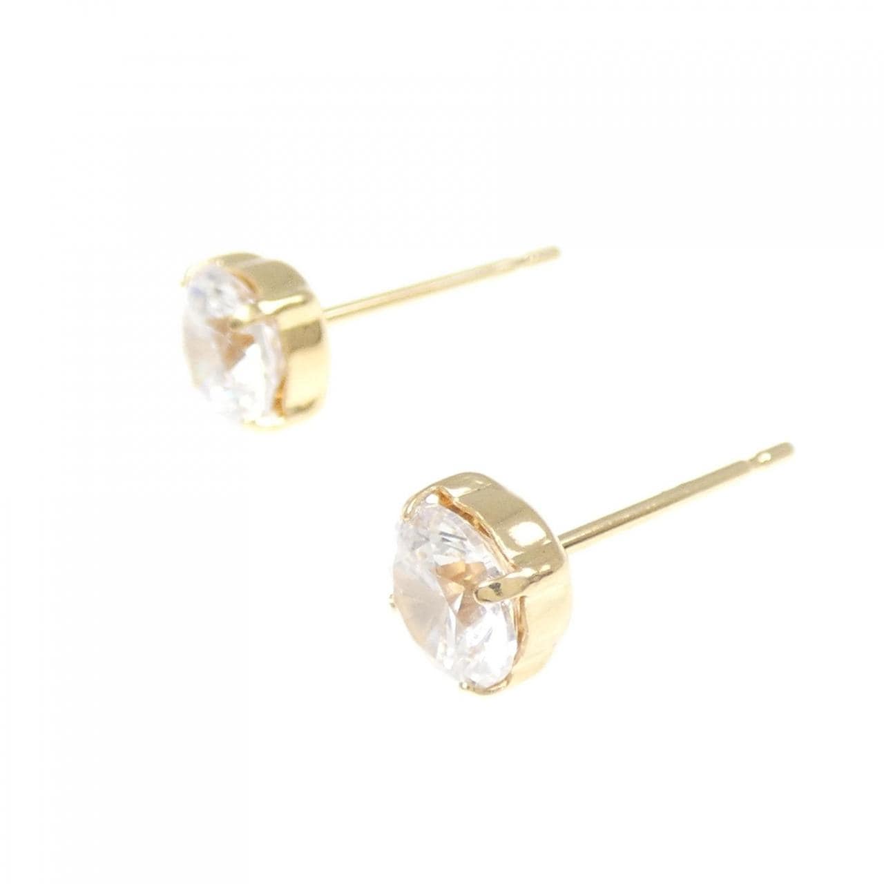 K18YG立方形耳環