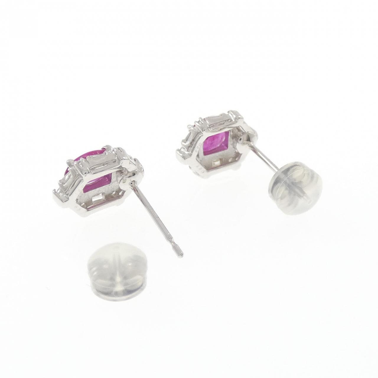 K14WG ルビー ピアス 1.06CT