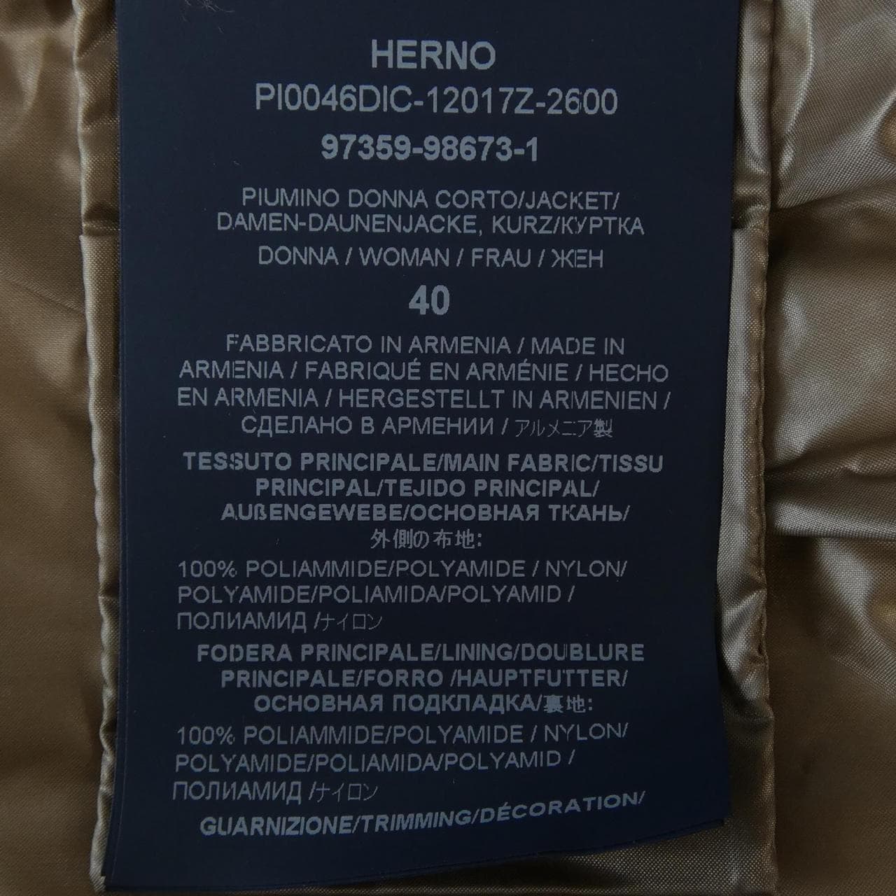 ヘルノ Herno PI0046DIC 12017Z 2600 ダウンジャケット