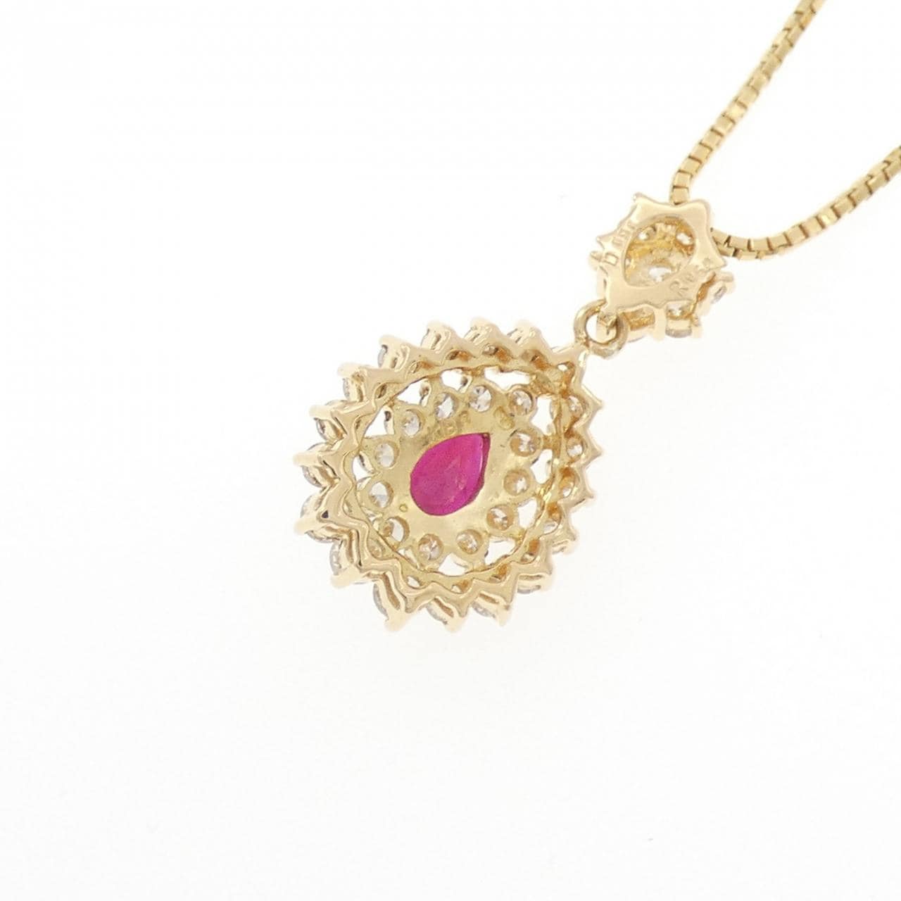 K18YG ルビー ネックレス 0.53CT
