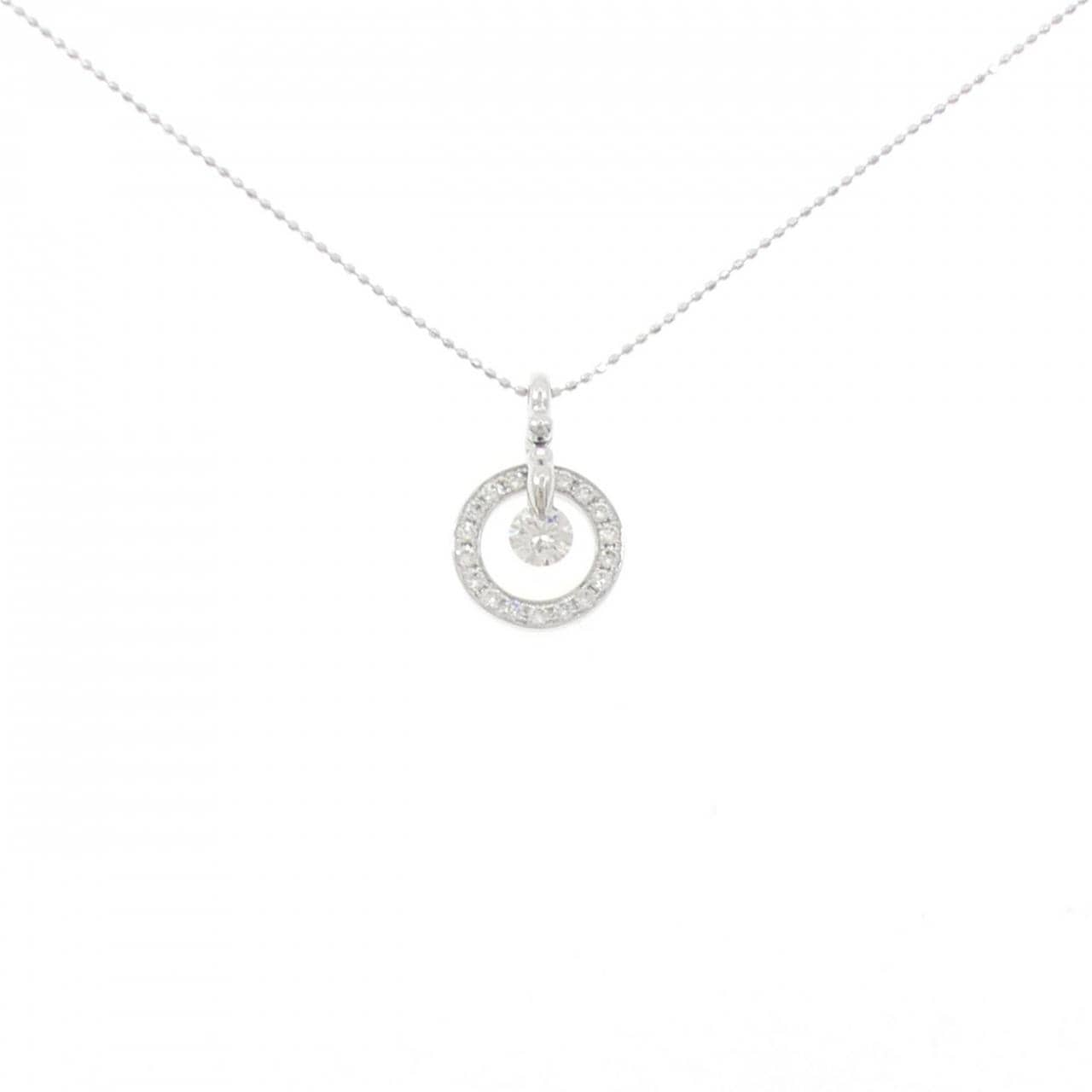K18WG ダイヤモンド ネックレス 0.25CT