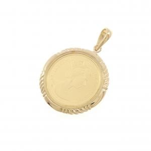 K18YG(枠) コイン ペンダント