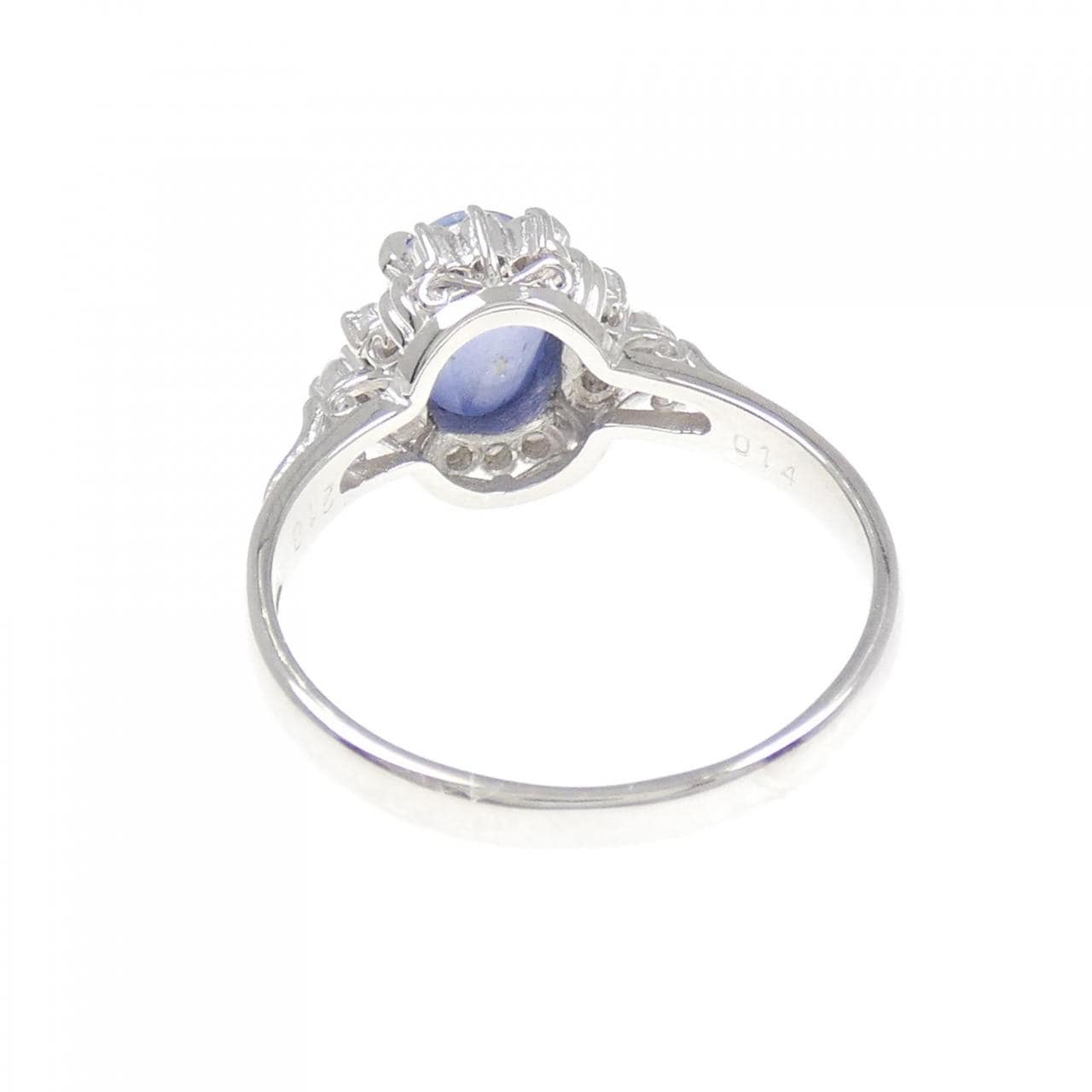 PT900星形蓝宝石戒指2.18CT