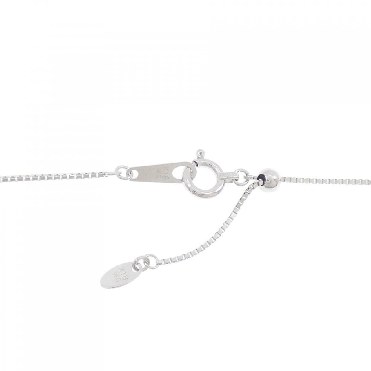 K18WG ダイヤモンド ネックレス 0.10CT