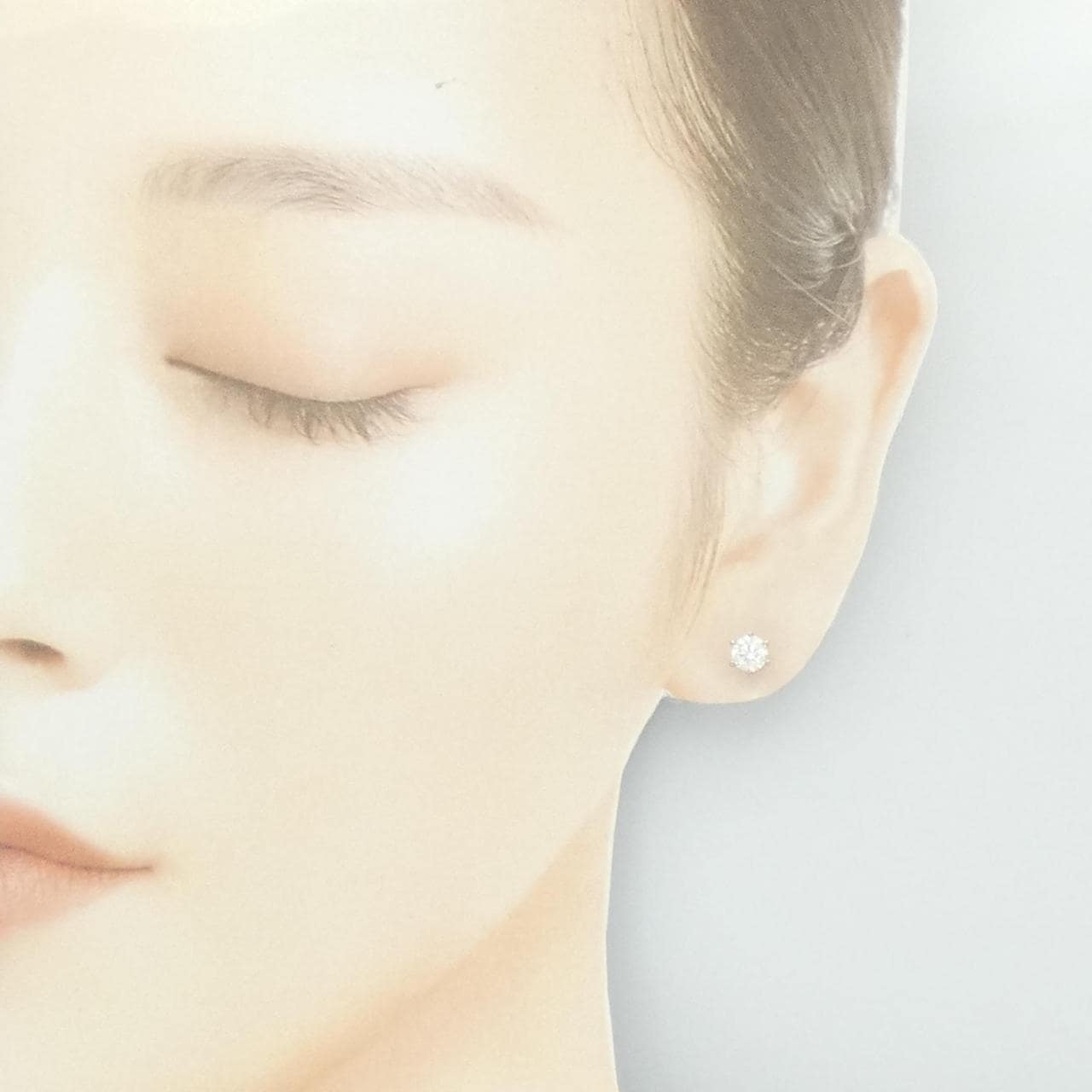 【リメイク】PT900/ST ダイヤモンド ピアス 0.415CT 0.423CT D VVS2-VS1 EXT H&C