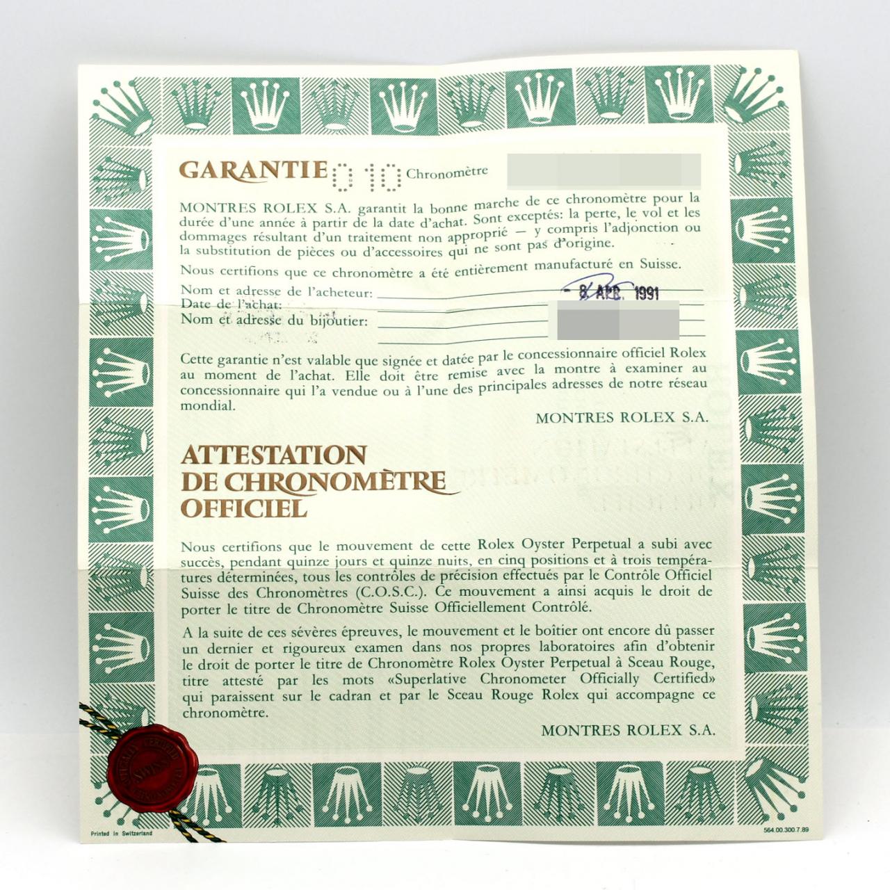 ロレックス デイトジャスト 69173G. SSxYG 自動巻 L番