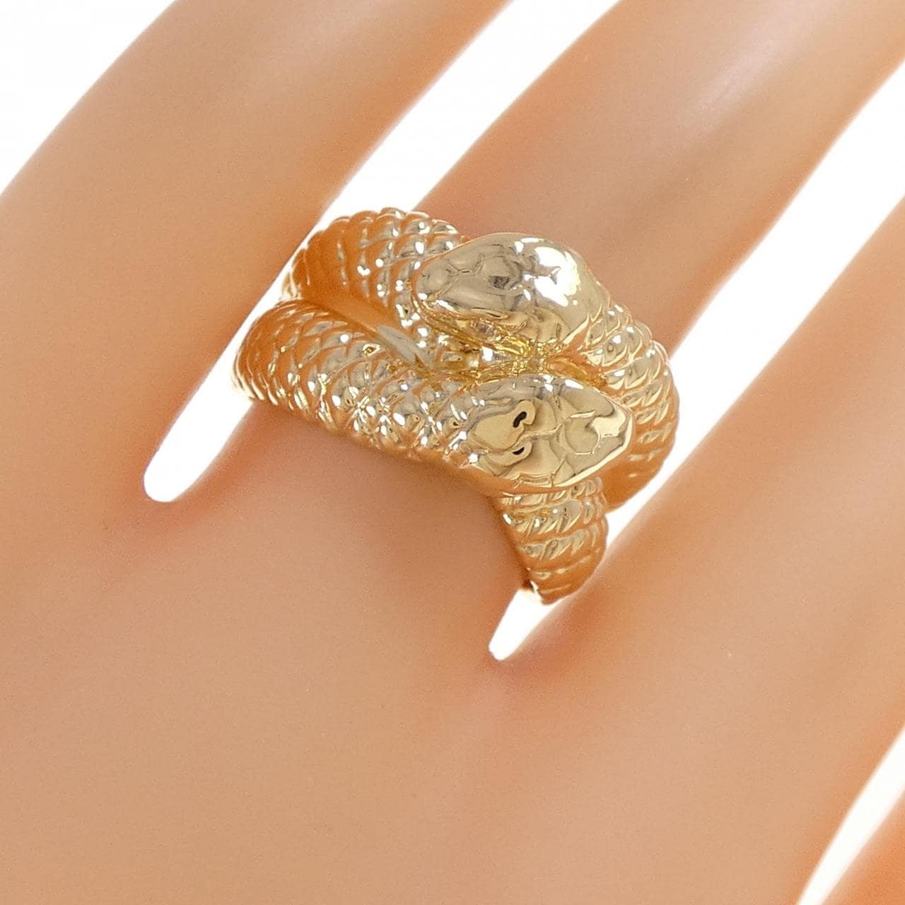 K18YG スネーク ダイヤモンド リング 0.02CT