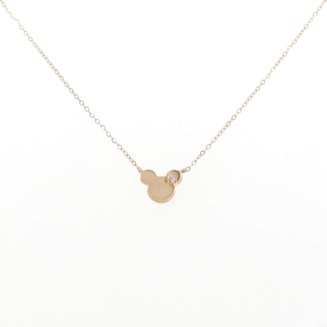 750PG ダイヤモンド ネックレス 0.011CT