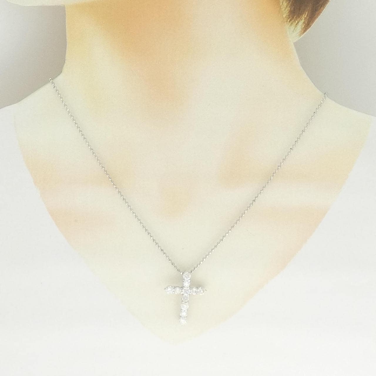PT900/PT850 クロス ダイヤモンド ネックレス 2.00CT