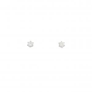 PT900 ソリティア ダイヤモンド ピアス 0.10CT