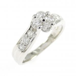 PT900 フラワー ダイヤモンド リング 0.50CT