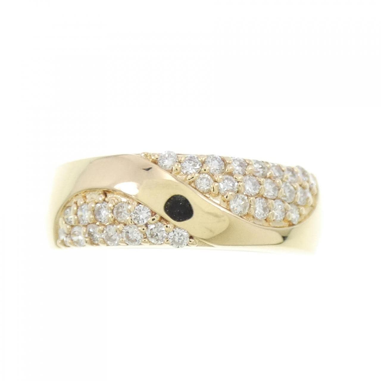 K18YG pave Diamond ring 0.41CT