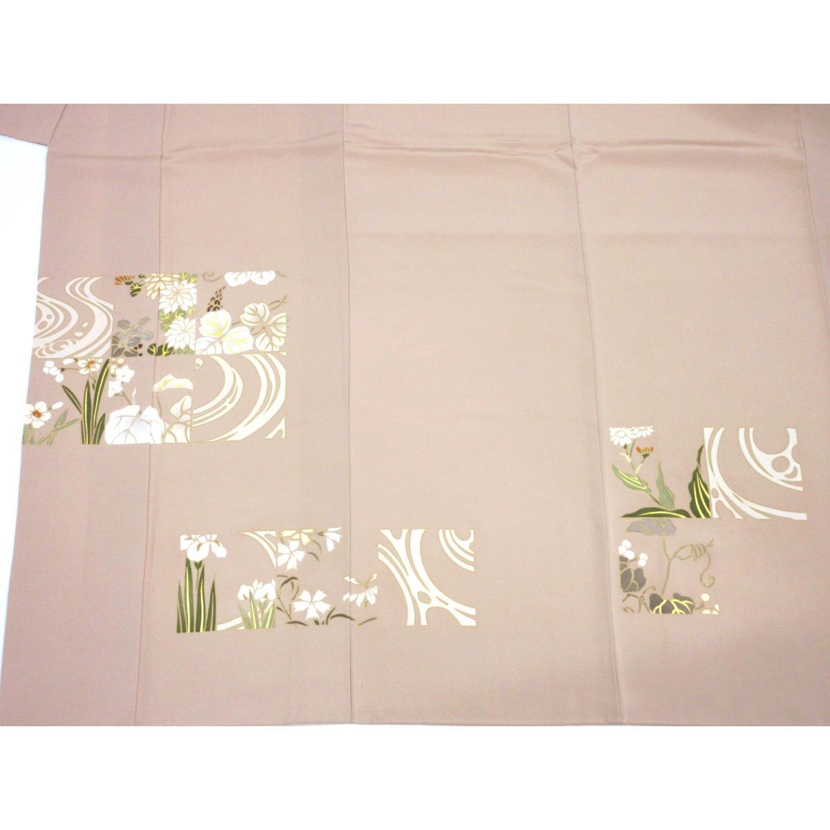 訪問着　友禅金彩加工　刺繍入り