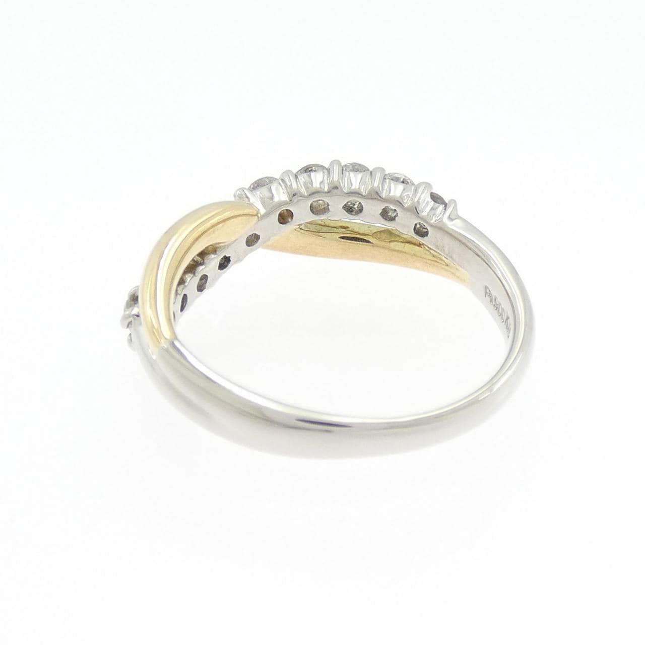 PT900/K18YG钻石戒指 0.50克拉