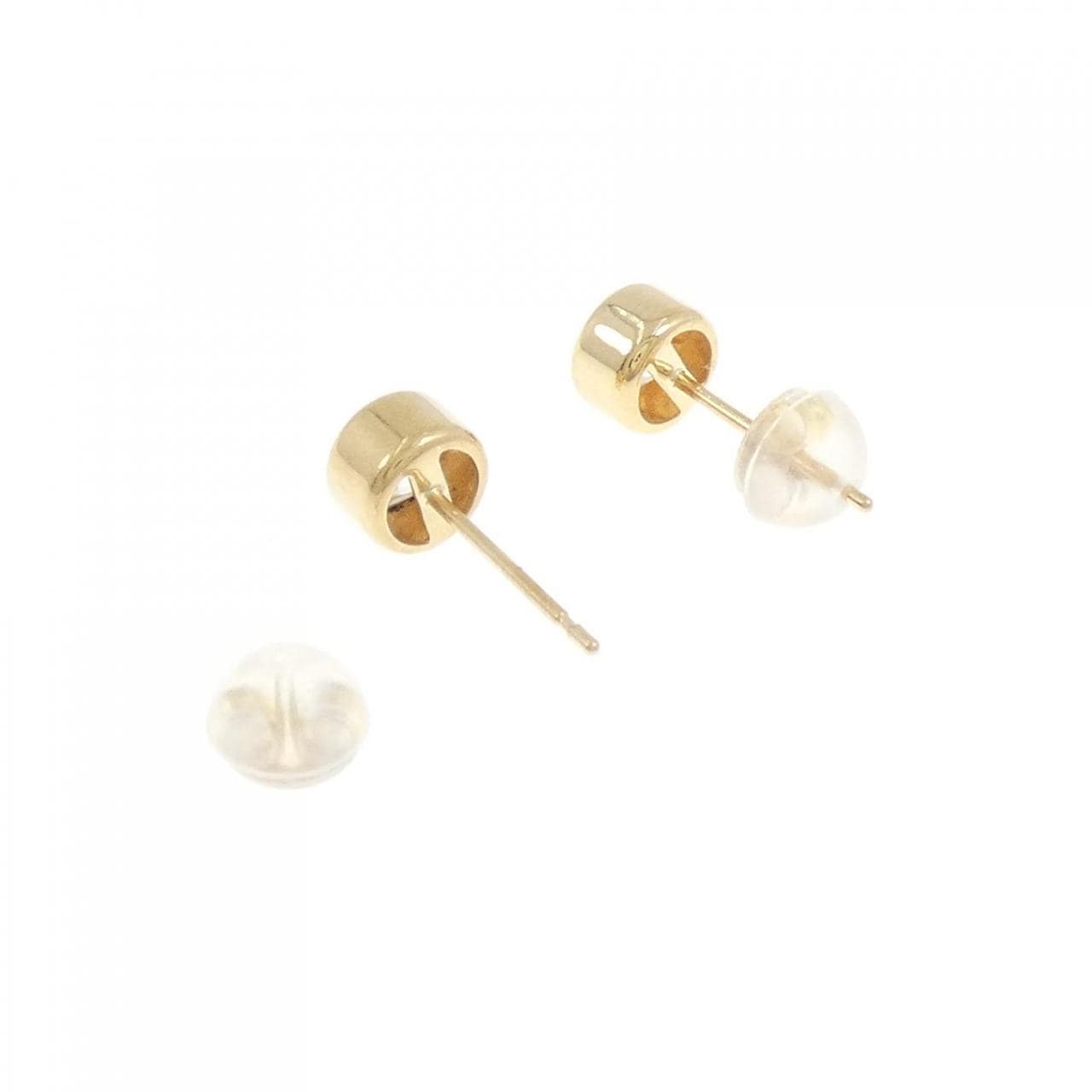 K18YG ソリティア キュービック ピアス