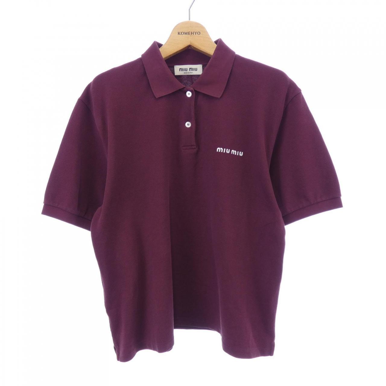 ミュウミュウ MIU MIU コットンピケ MIU MIU ロゴ MJN535 SOOO 14RW ポロシャツ