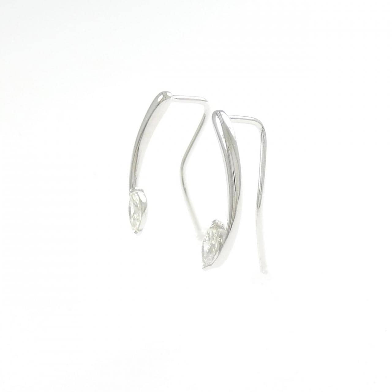 K18WG ダイヤモンド ピアス 0.20CT