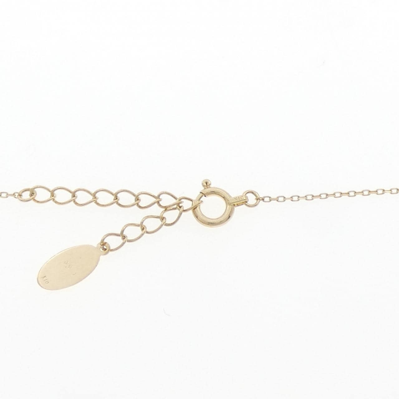 K10YG リボン ダイヤモンド ネックレス 0.04CT