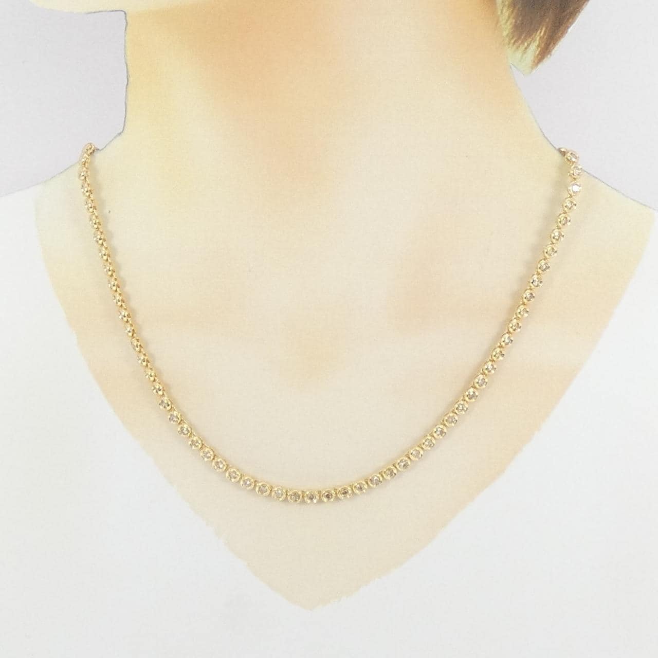 K18YG ダイヤモンド ネックレス 4.0CT