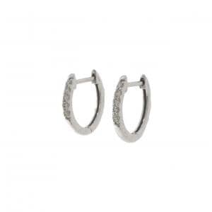 PT900 フープ ダイヤモンド ピアス 0.10CT