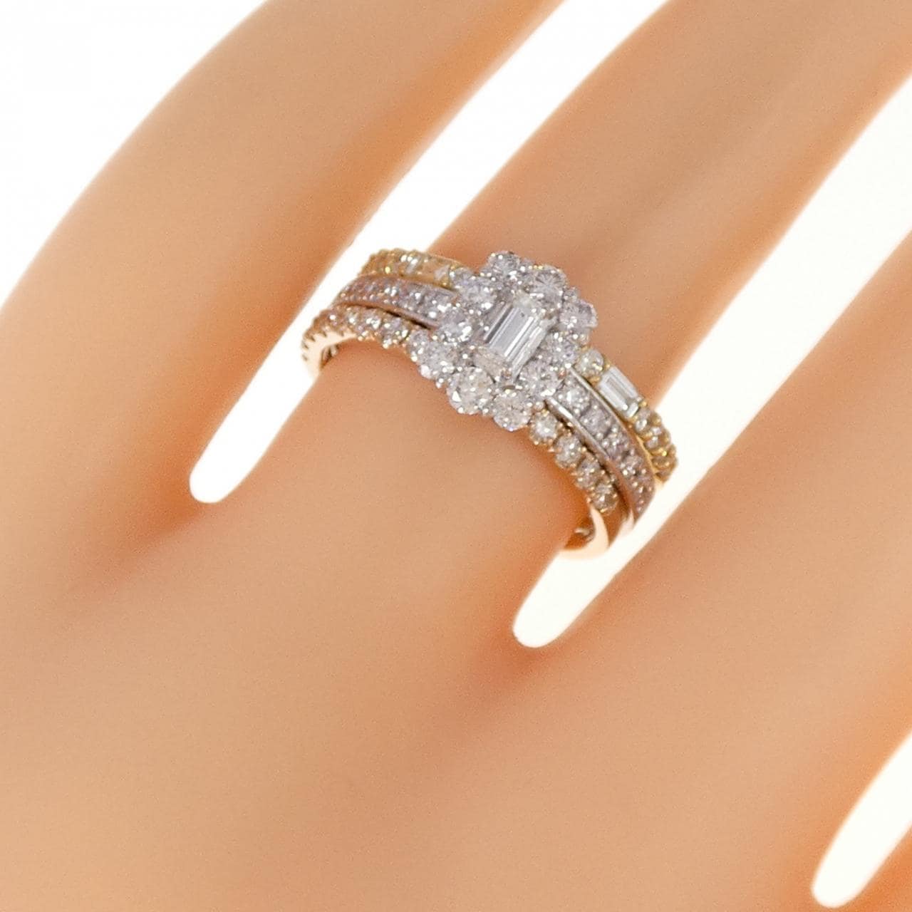 [BRAND NEW] PT900/K18YG/K18PG Diamond Ring 0.50CT