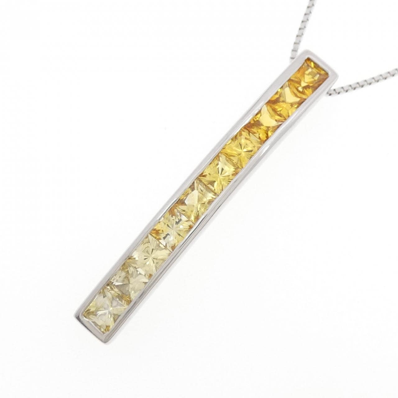 K18WG サファイヤ ネックレス 2.56CT