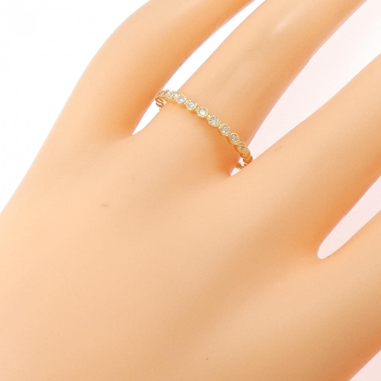 【リメイク】K18YG ダイヤモンド リング 0.10CT