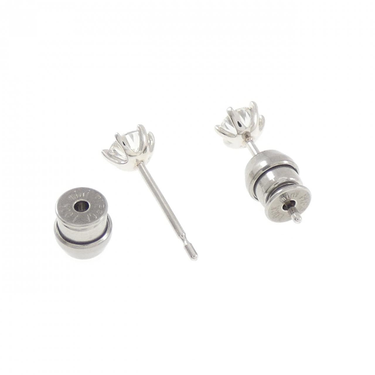 【リメイク】PT900/ST ダイヤモンド ピアス 0.255CT 0.255CT F SI1-2 VG-Good