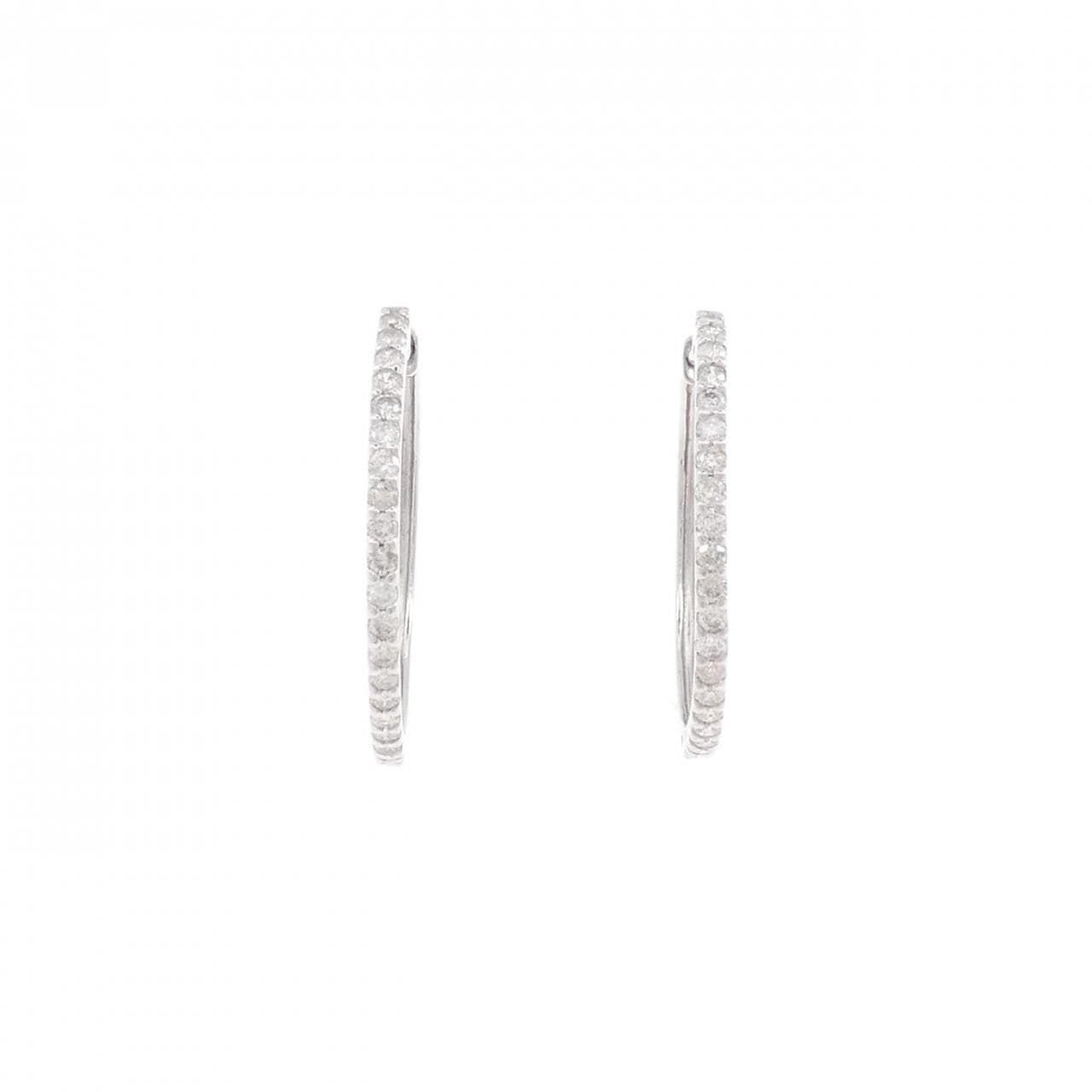 K18WG ダイヤモンド ピアス 0.50CT