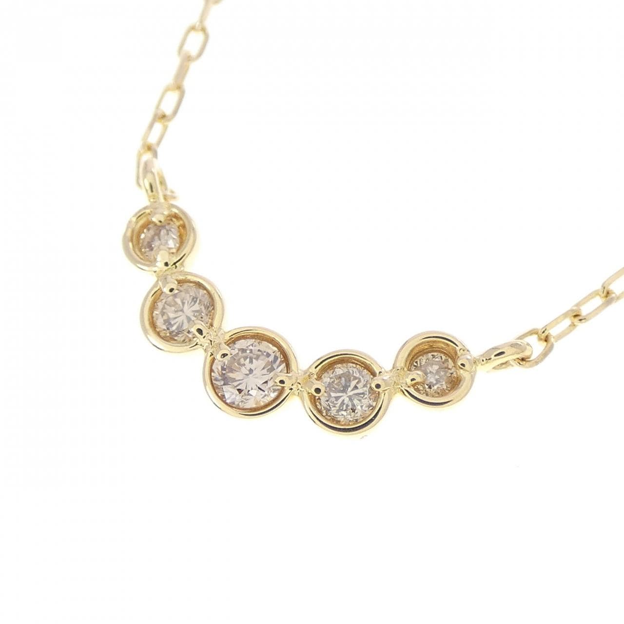 K18YG ダイヤモンド ネックレス 0.14CT