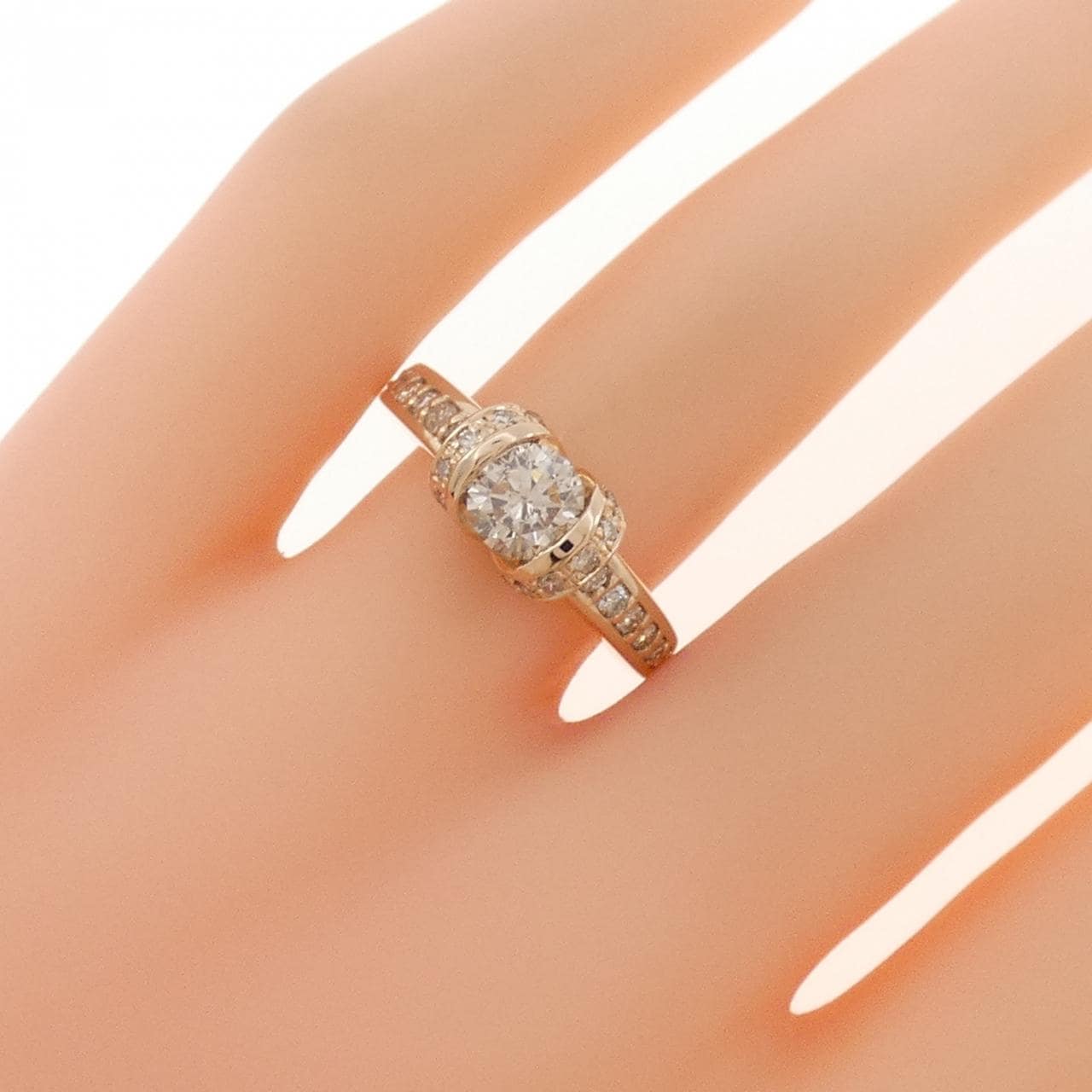 K18PG ダイヤモンド リング 0.654CT