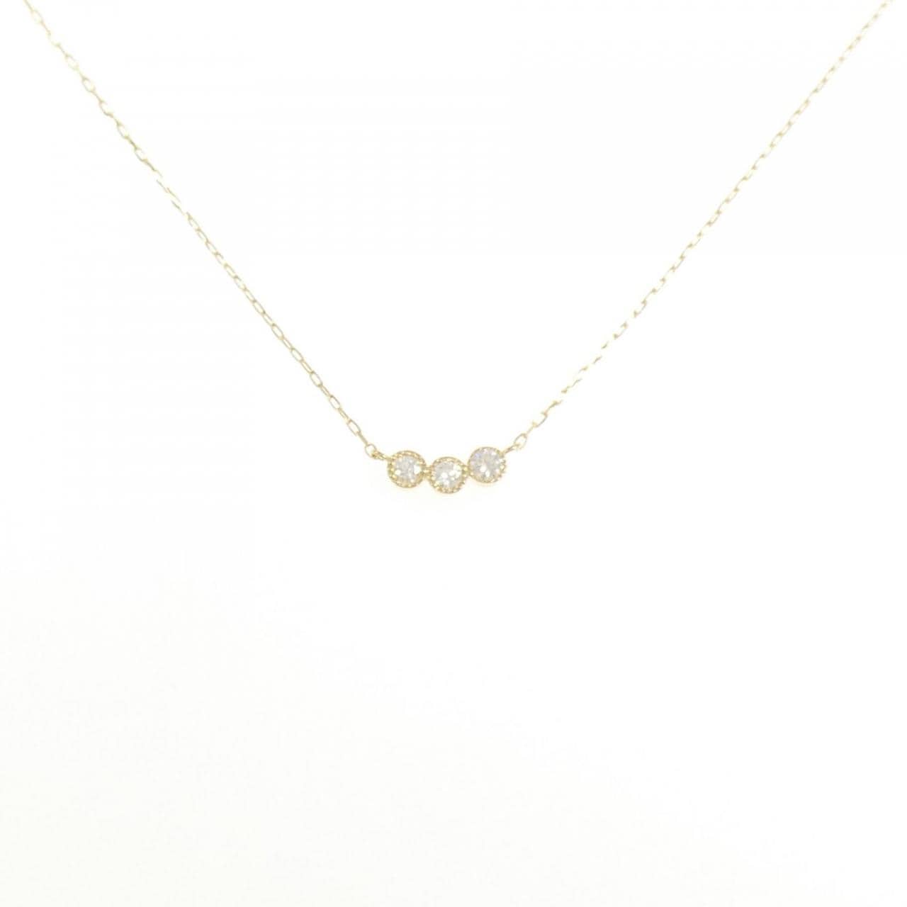 【リメイク】K18YG ダイヤモンド ネックレス 0.20CT