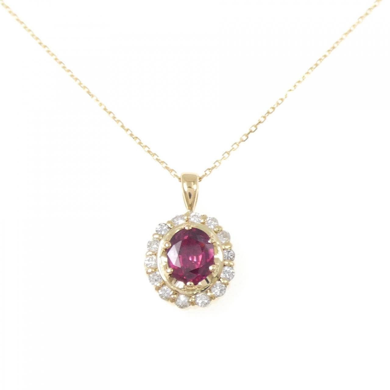 K18YG ルビー ネックレス 0.75CT