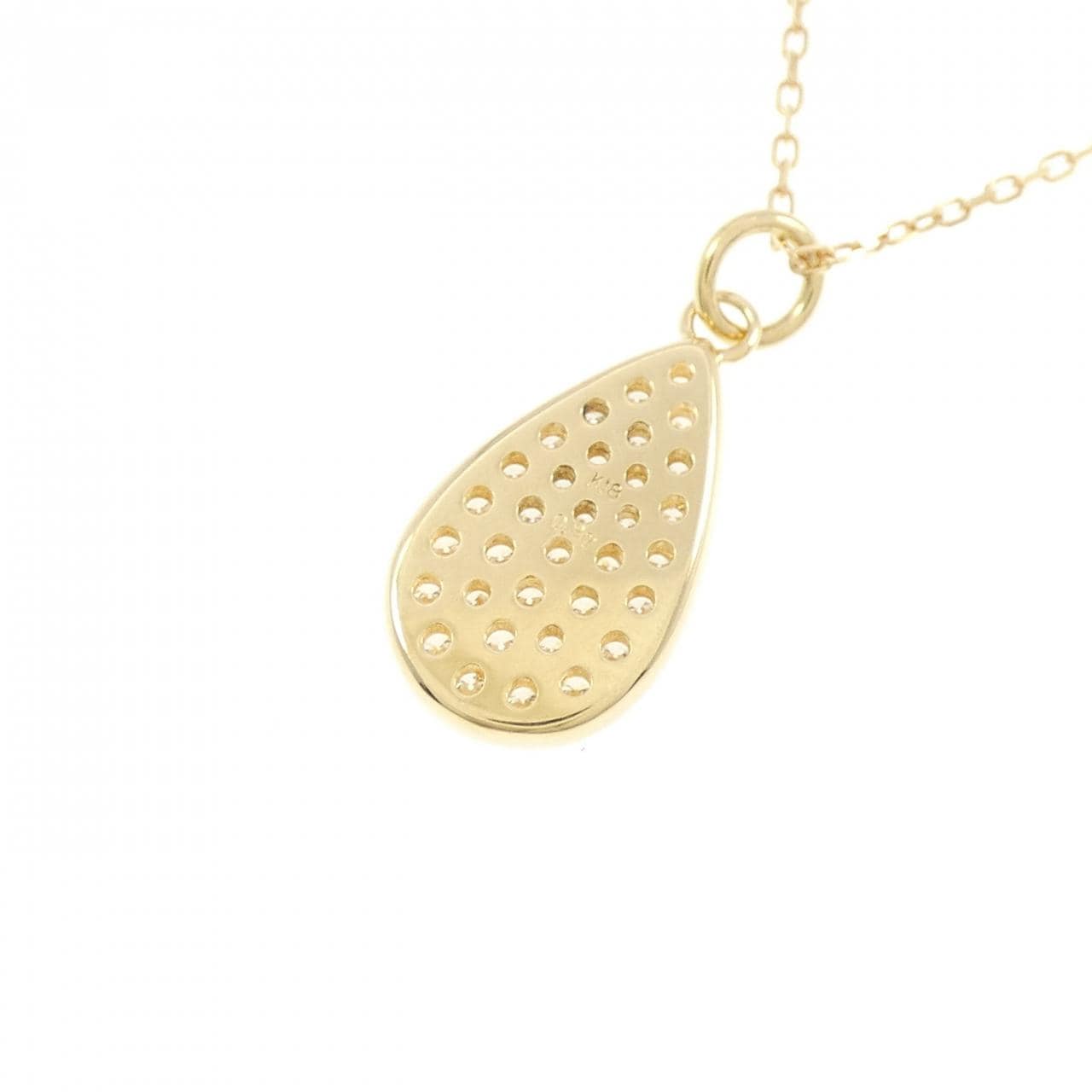 K18YG パヴェ ダイヤモンド ネックレス 0.37CT