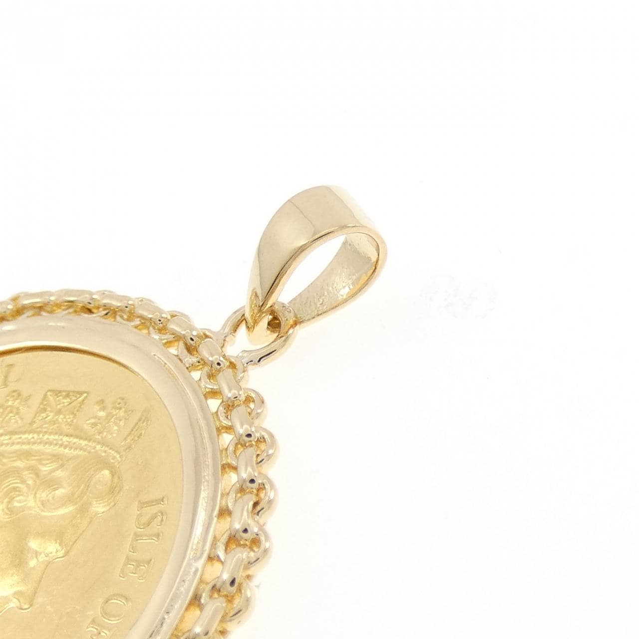 K18YG(枠) コイン ペンダント