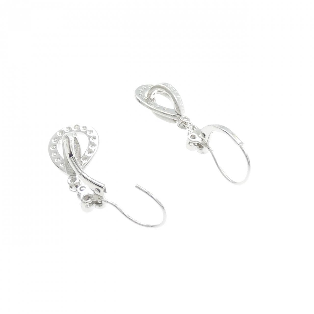 K18WG ダイヤモンド ピアス 0.42CT